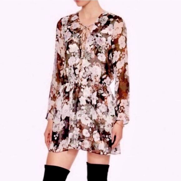 Intermix Libby Lace Up Silk Dress - Picture 3 of 7